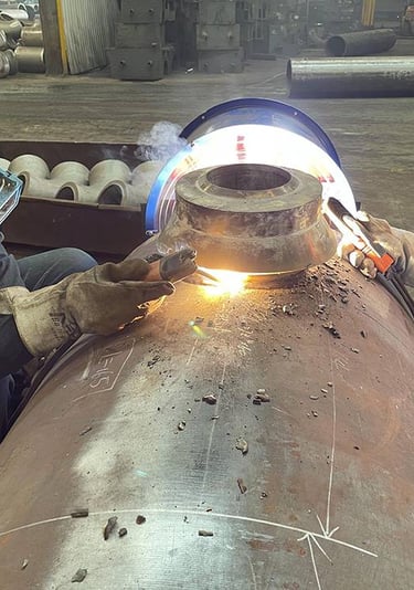 Steel pipe elbow flange welding service