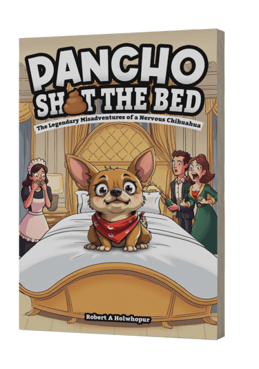 pancho on a bed