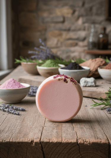 jabon de arcilla rosa