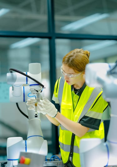 Smart manufacturing environment using robotics, AI, and Industry 4.0 technologies