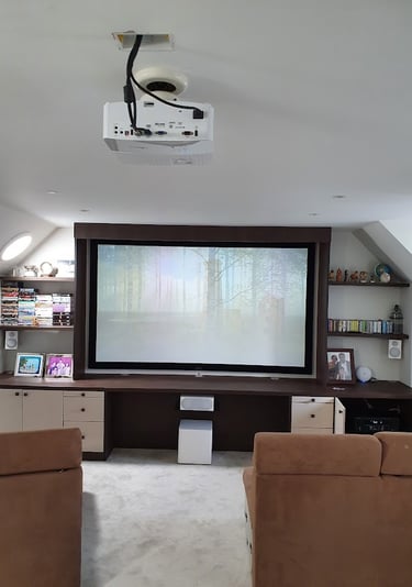 Professional home cinema and media room installation service in Manchester.