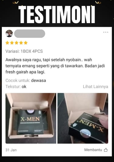 Testimoni konsumen permen xmen atau permen x-men.
