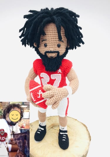 özel yapım amigurumi futbolcu figür