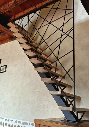 escalier avec claustra en acier à lyon