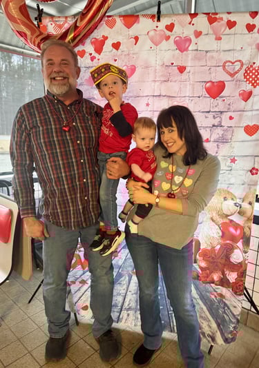 Alan Caldwell with his wife and grandbabies, Author, Husband, Father