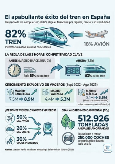 Análisis de datos sobre el uso del tren en España