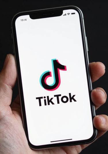 An engaging snapshot of a person filming a creative project for TikTok.