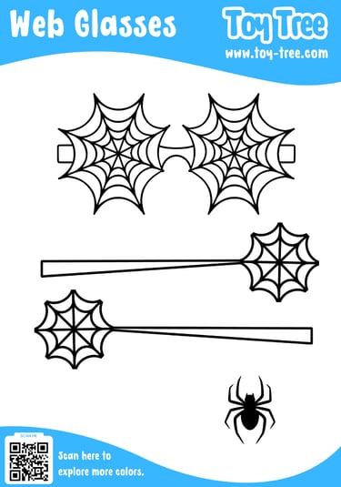 free spider web glasses 3d pen template for halloween crafts