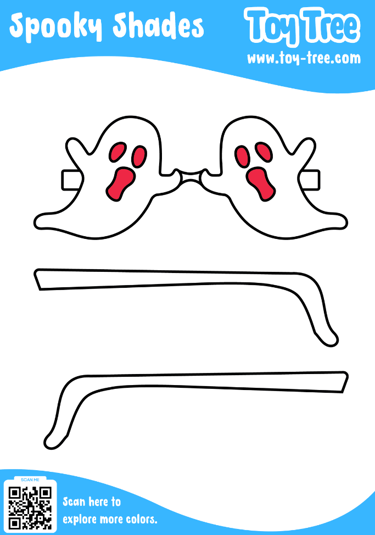 free ghost glasses 3d pen template for halloween crafts