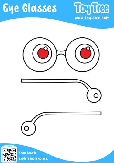 free eye ball glasses 3d pen template for halloween craft