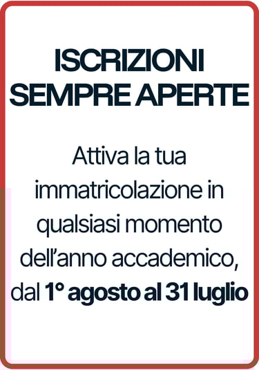 Card Iscrizioni sempre aperte Polo Didattico ID&M