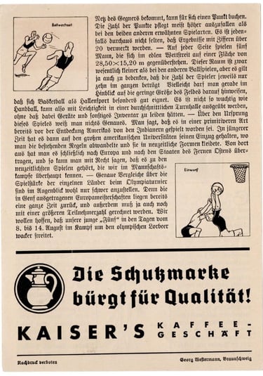 Rare German basketball card