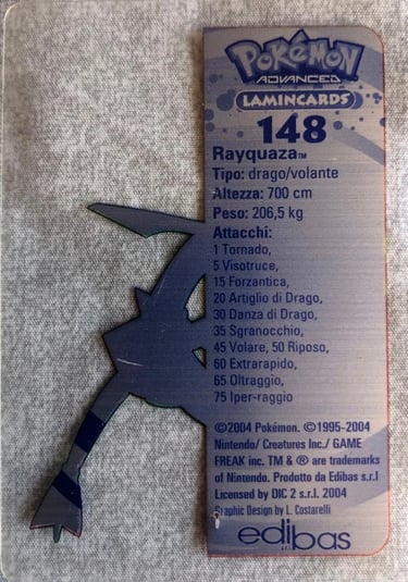 148 Rayqauza Lamincards pokémon vertical