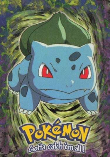 E1 Of E12 Bulbasaur Topps Pokémon The FIrst Movie