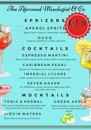 Unlimited Cocktails; Cocktail bar; Mobile bar; Wedding bar; Corporate function bar