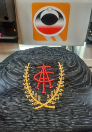 School logos on hats, bucket hats, polos. Embroidery and dtf printing Gold Coast nerang