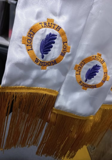 Alterations and sewing of sashes with personalised embroidery Gold Coast Nerang local
