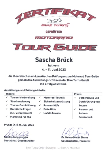 Sascha Brück Tourguide Motorradtourguide BrueckxTours