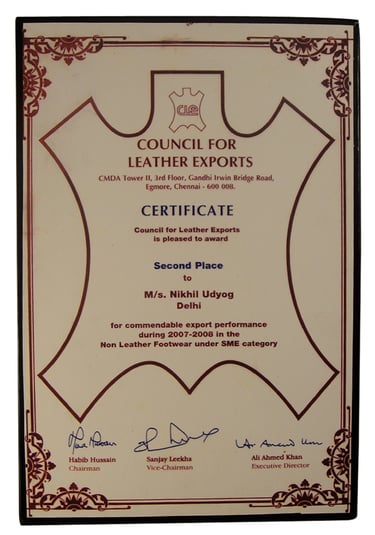 Commendable Export Performance during 2007-2008 in Non Leather Footwear