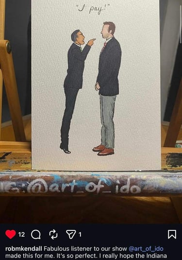 Drawing review from former WIBC radio host and current podcaster Rob Kendall