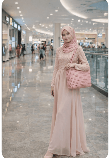 Pink handmade woven recycled plastic tote bag by Craftvitas Indonesia modest fashion eco bag