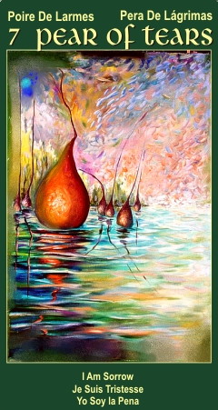 7 Pear of Tears tarot card I Am sadness