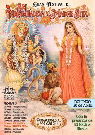 Festival de Sri Nrisimha y Sita Devi en Iskcon Chosica