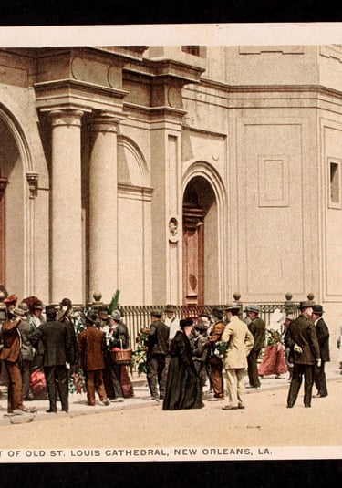 une sortie de Messe à la Cathédrale de la Nouvelle-Orléans