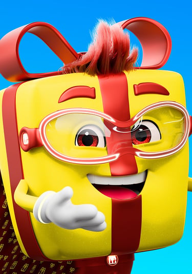mascote 3D personagem 3D