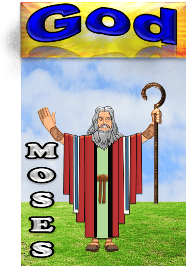 God speaking to and watching over Moses designed by Debbie Dunn using PowerPoint & Paint.