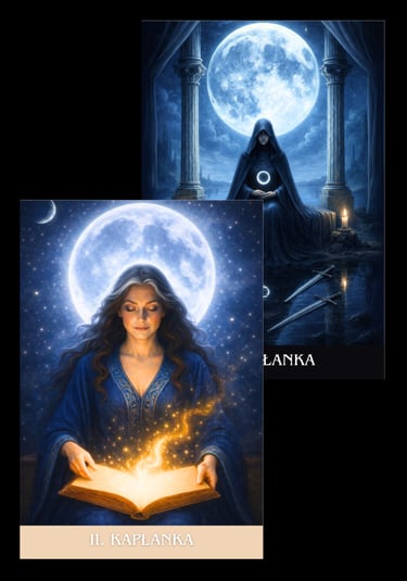 wyzsza kaplanka karta tarota archetyp tarot podswiadomosci talia swiatla i cienia 