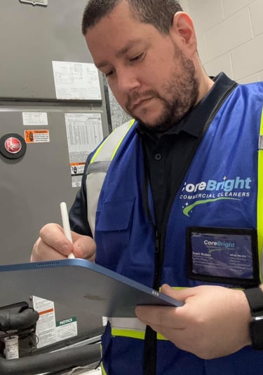 CoreBright employee ordering supplies for client.