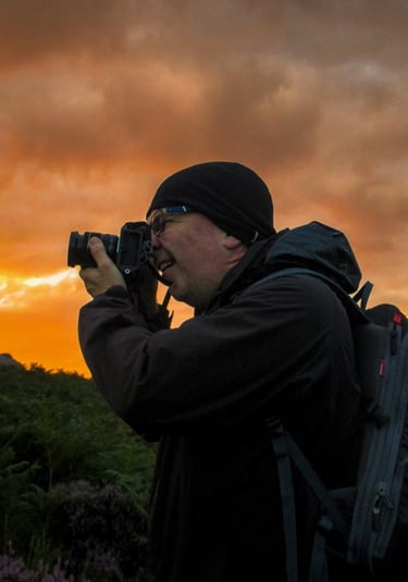 Paul Binnion Nottingham Photographer Taking a Photo in The Peak District