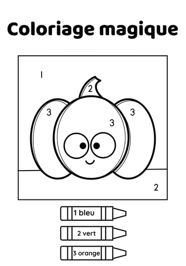 coloriage magique citrouille halloween