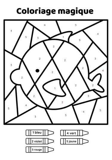 coloriage magique poisson 3 ans