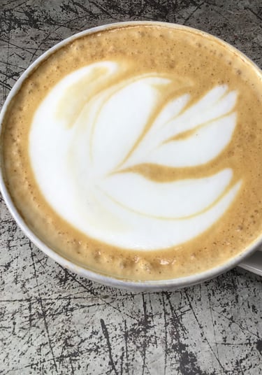 Kaffee mit Latteart