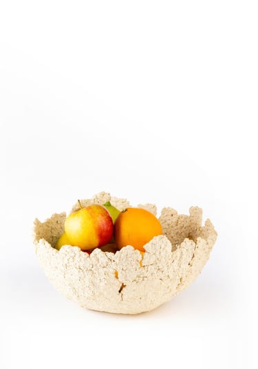 corbeille de fruits en grès chamotté