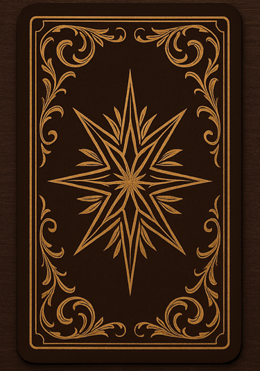 a square shaped coaster with a gold star in the middle