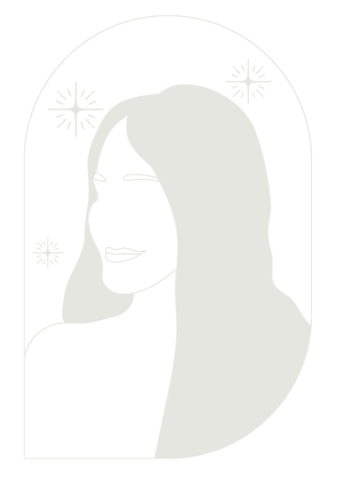 a woman with a white veil and a star in the background