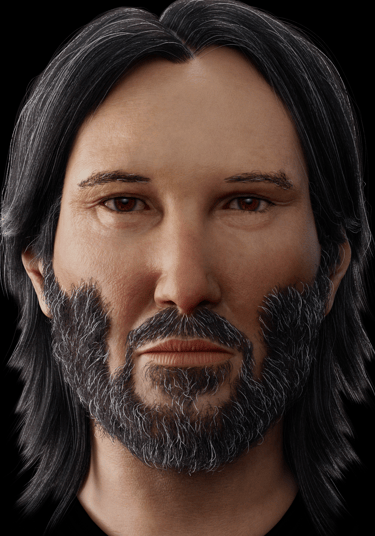 a man with a beard and a beard