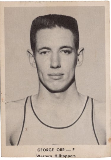 1955 Ashland Gas Oil George Orr Western Hilltoppers Basketball Card