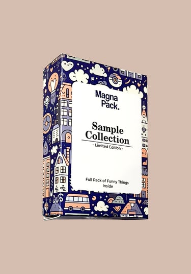 Boxes made with ivory paper and laminated with doff lamination. Customizable paper box packaging