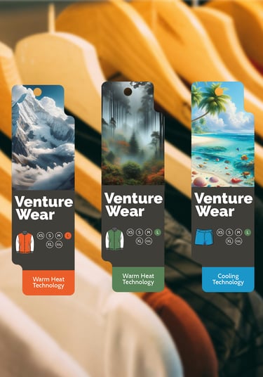 A hang tag made with paper for clothing brand. NFC Hang tag or standard paper hang tag