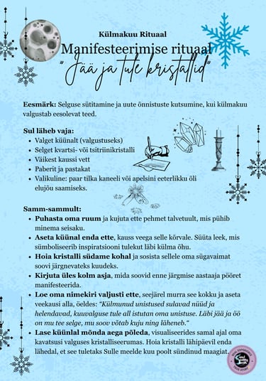 Külmakuu Rituaal Manifesteerimise Rituaal Soul Sisters Tarot