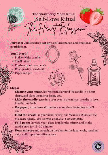 Strawberry Moon Self-Love Ritual Soul Sisters Tarot