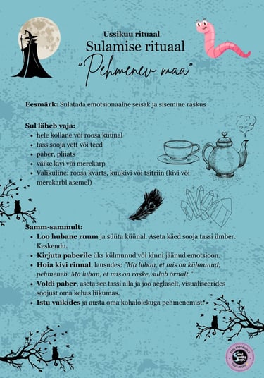 Ussikuu rituaal Sulamise rituaal Soul Sisters Tarot