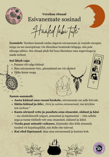 Verekuu Rituaal Esivanemate Tarkus Soul Sisters Tarot