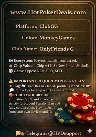 ClubbGG PPPoker X-Poker Suprema PokerBros Rake back