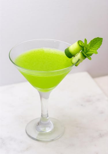 7 Haven gin cocktail with fresh cucumber and elderflower served at mobile bar hire event