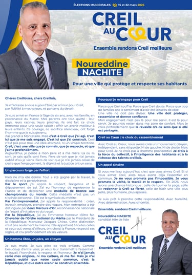 Creil au coeur profession de foi Noureddine Nachite